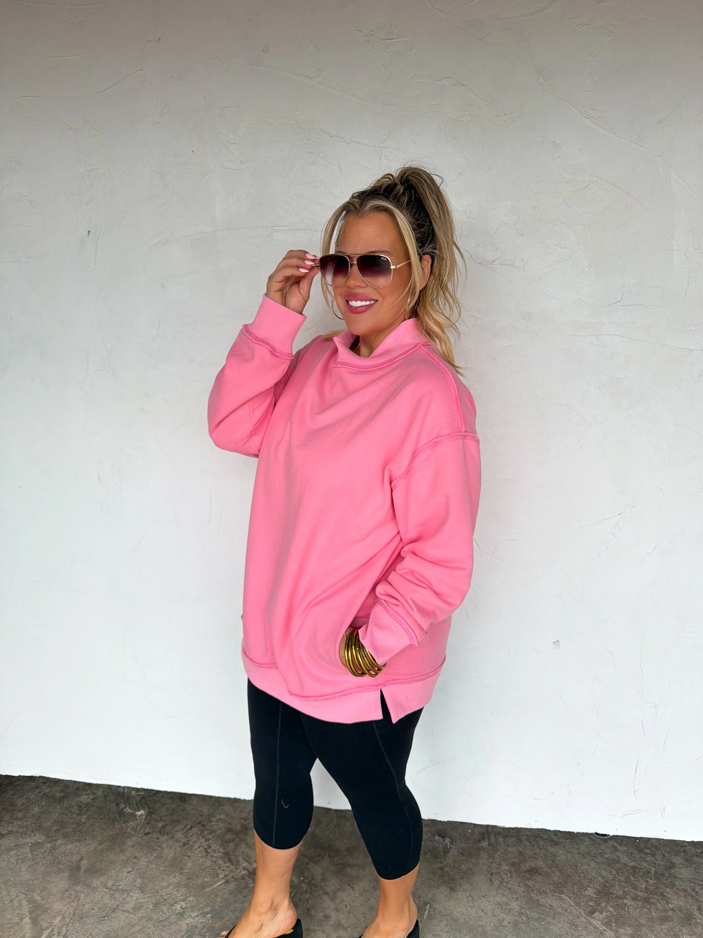 April Showers Mock Neck Pullover PRE