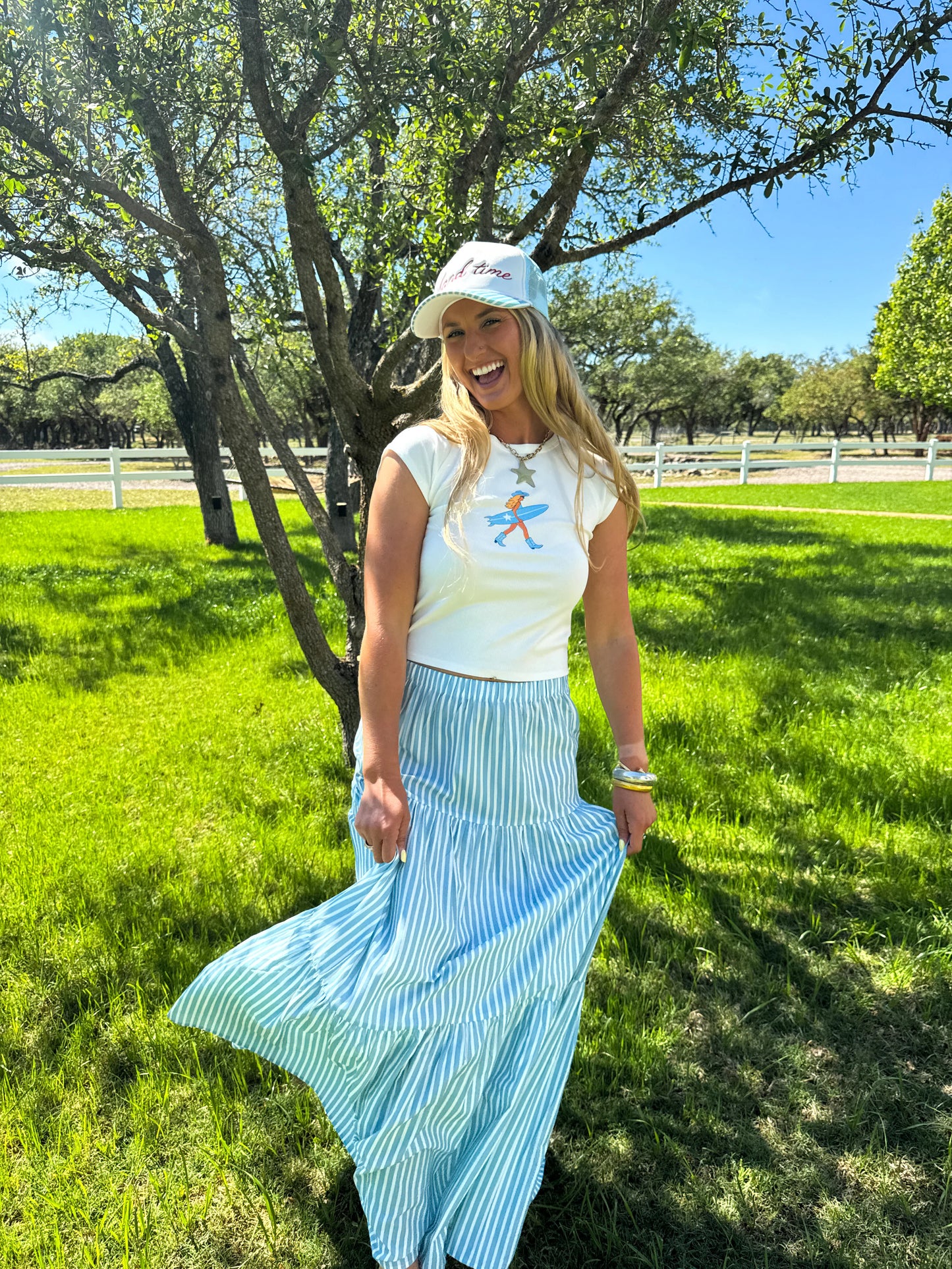 Vintage Picnic Maxi Skirt PreO
