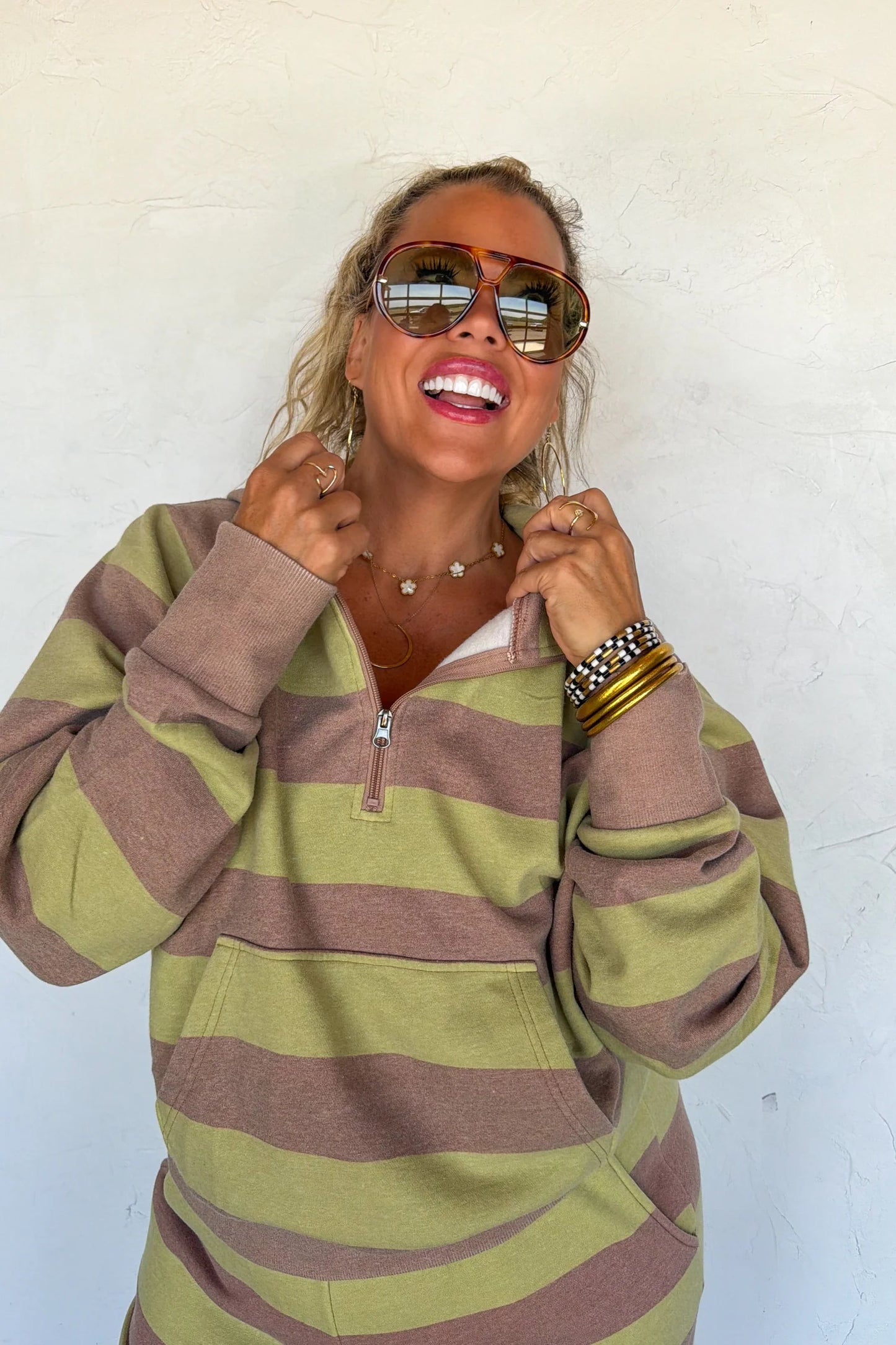 Fall Striped Easy Does It Pullover PREO