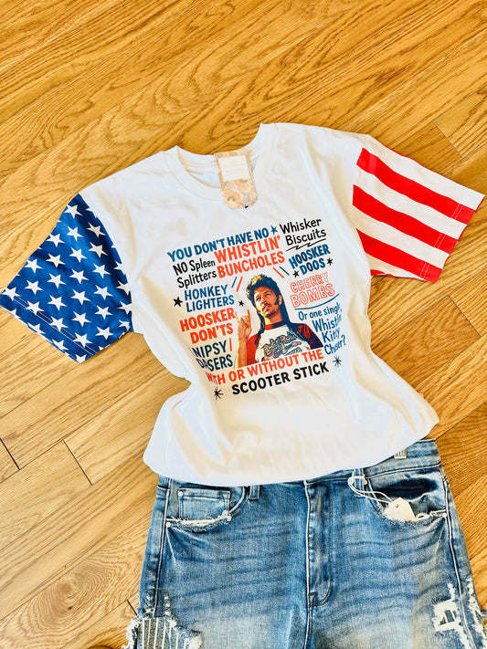 Joe Dirt Stars & Stripes Sleeves Tee