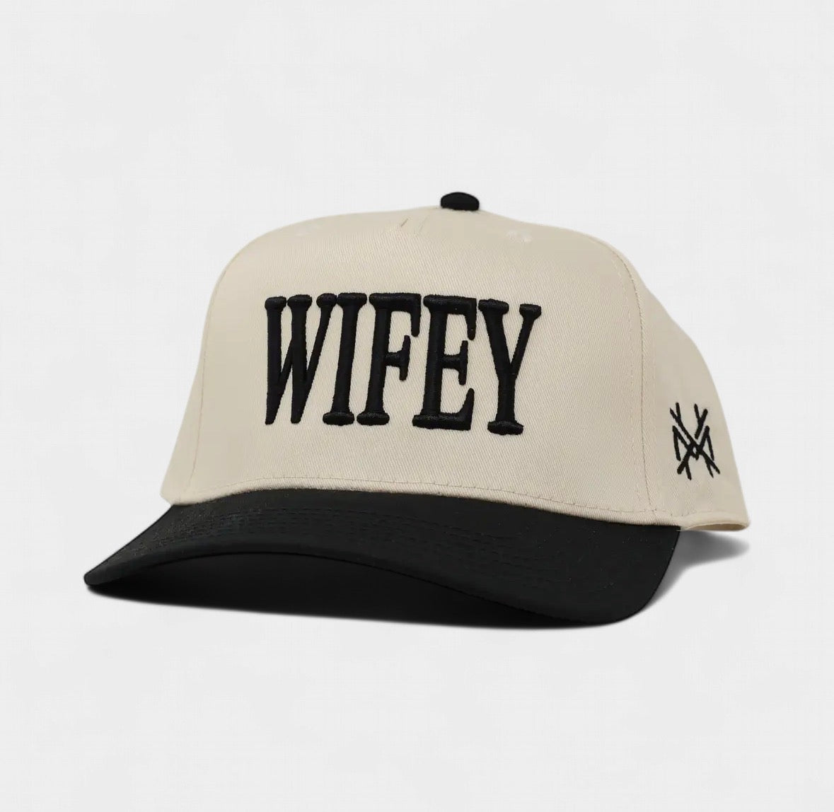 WIFEY Hat Black Thread + Natural Canvas