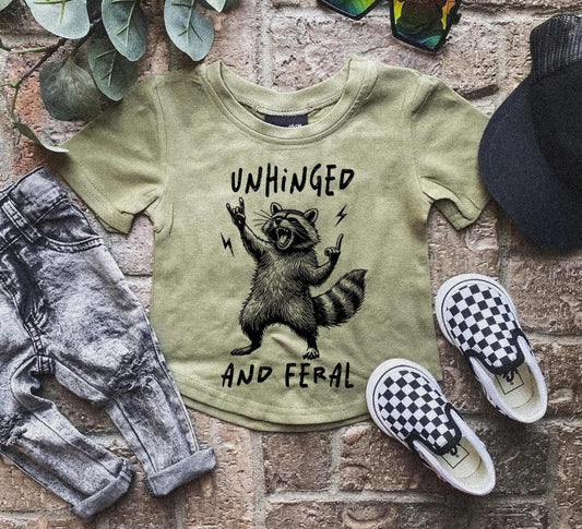 Unhinged & Feral Tee With Curved Hem RTS