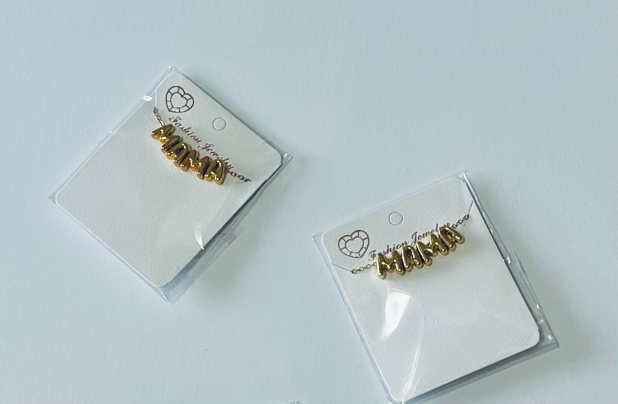 MAMA Bubble Letter Necklace RTS