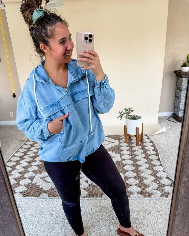 Watkins Washed Denim Hoodie