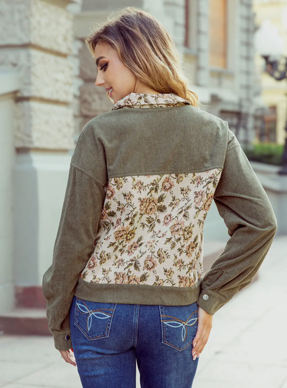 Prairie Petals Retro Patchwork Shacket