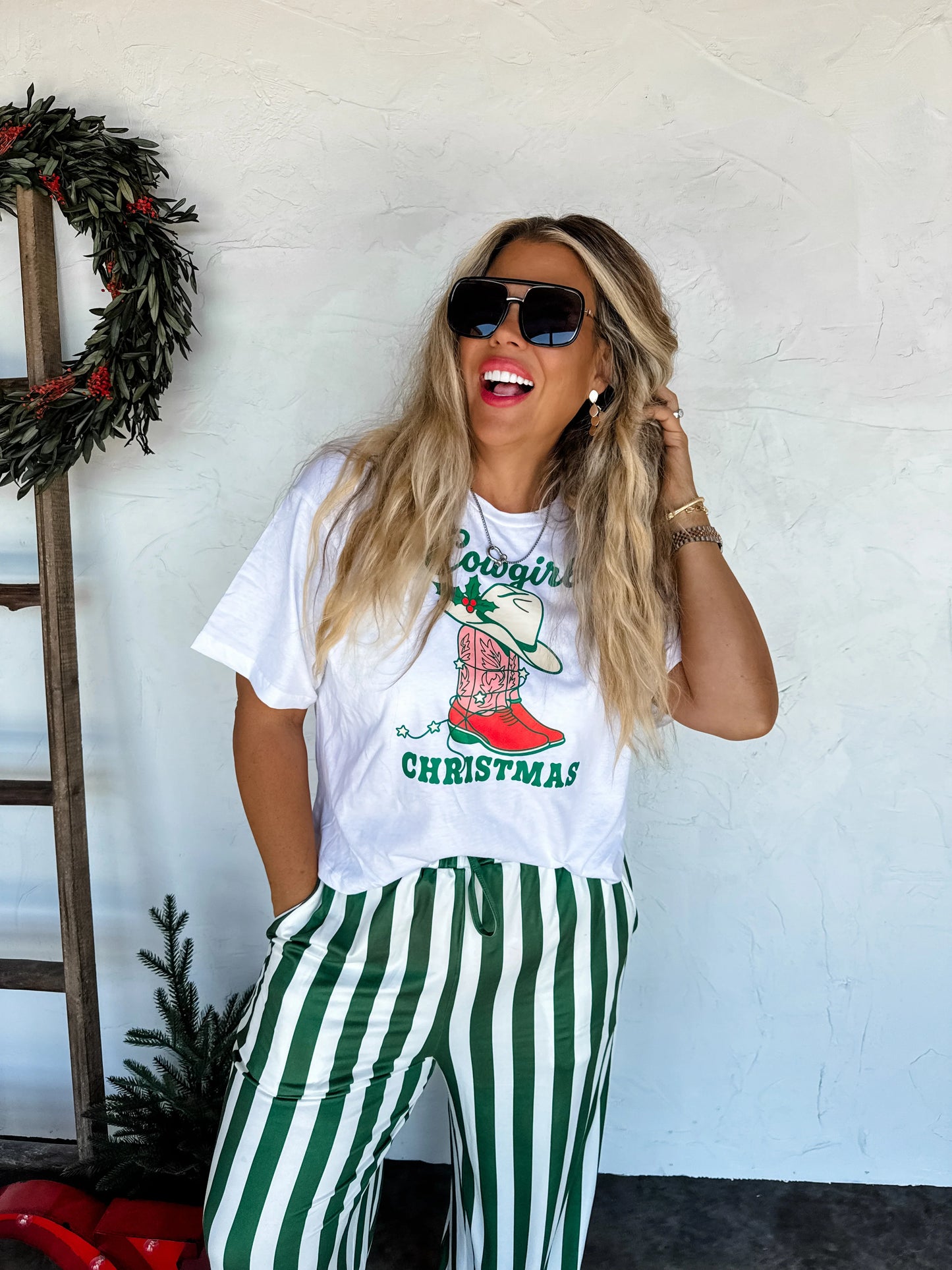 Cowgirl Western Christmas Graphic Tee RTS
