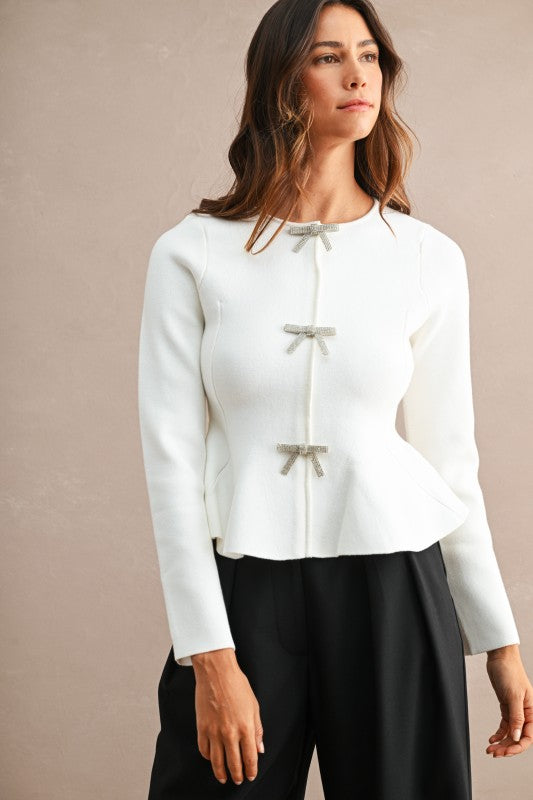Dreaming Of A White Christmas Peplum