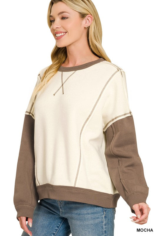 University Colorblock Fleece Pullover
