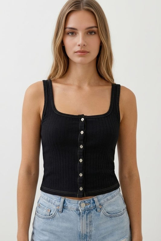 Contrast Trim Delilah Tank