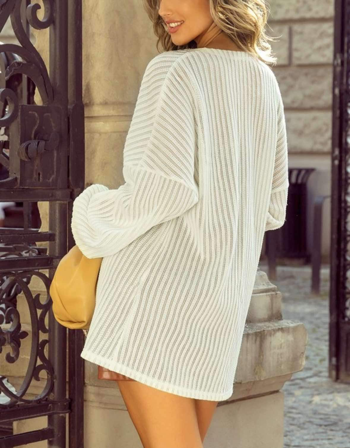 Cozy Lantern Sleeve Kimono