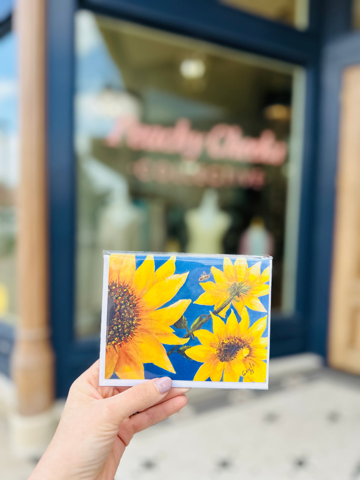 Sunflower Honey Bee Greeting Card