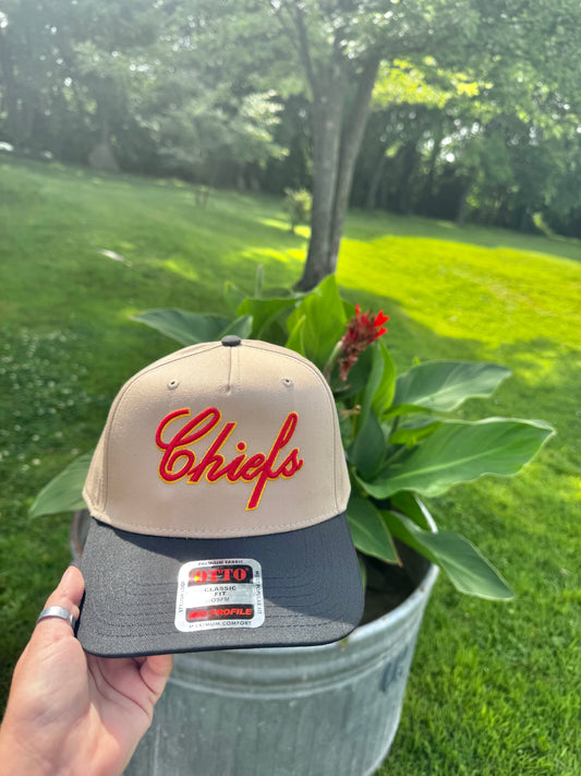 Two Tone Chiefs Embroidered Hat