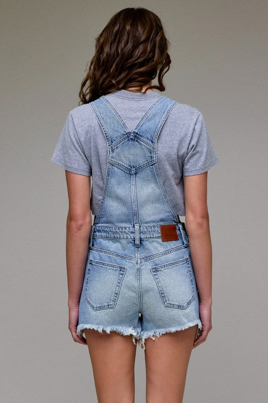 Vintage Wash Overall Shorts