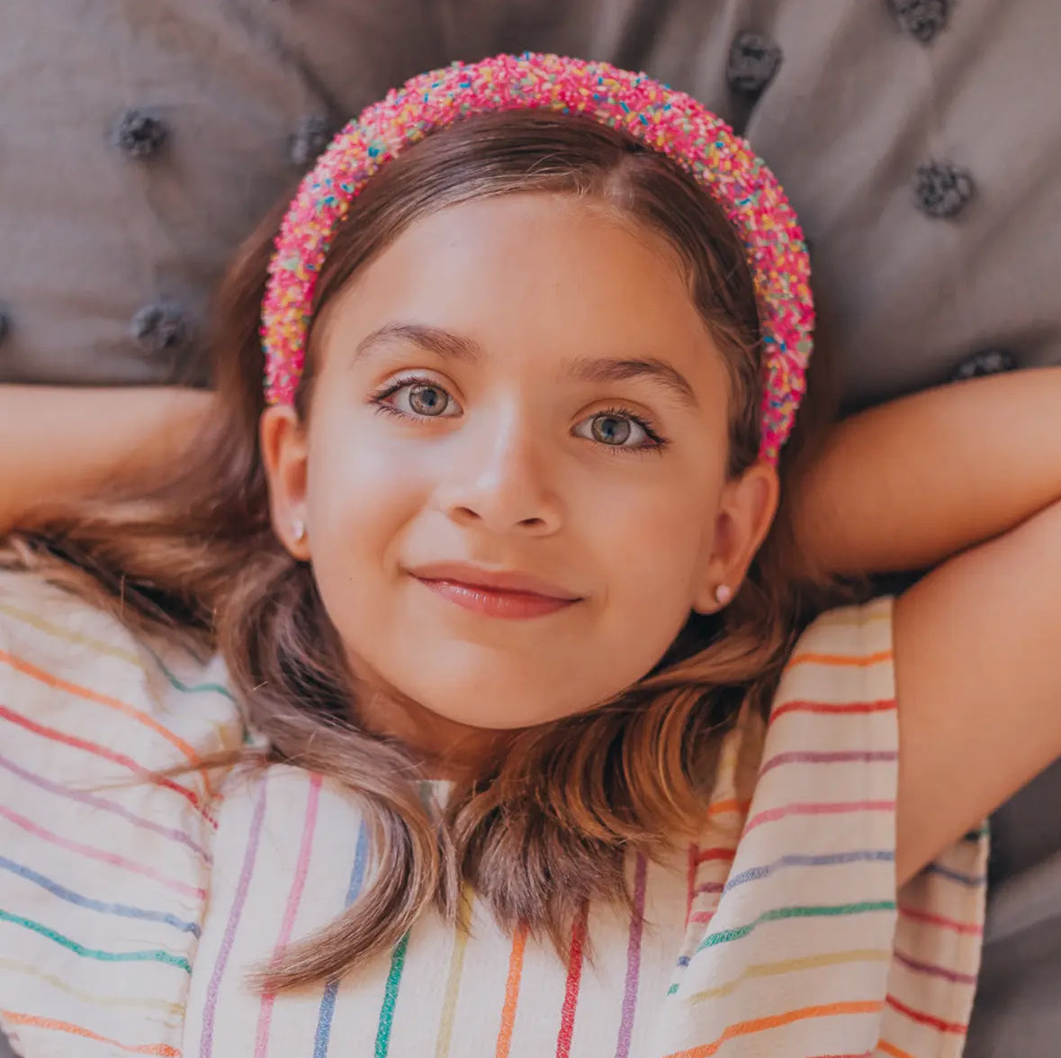 Hot Pink Padded Sprinkles Headband