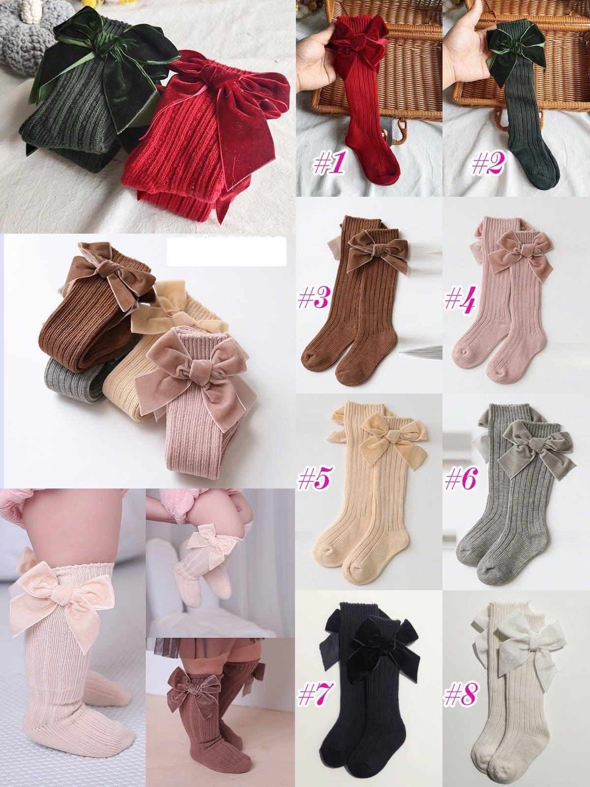 Knee High Bowknot Stockings PreO