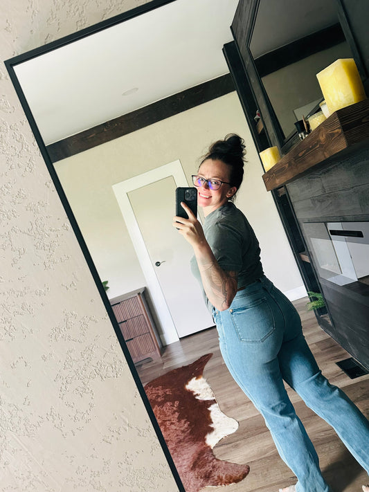 Judy Blue High Waist Tummy Control Straight Denim - RTS