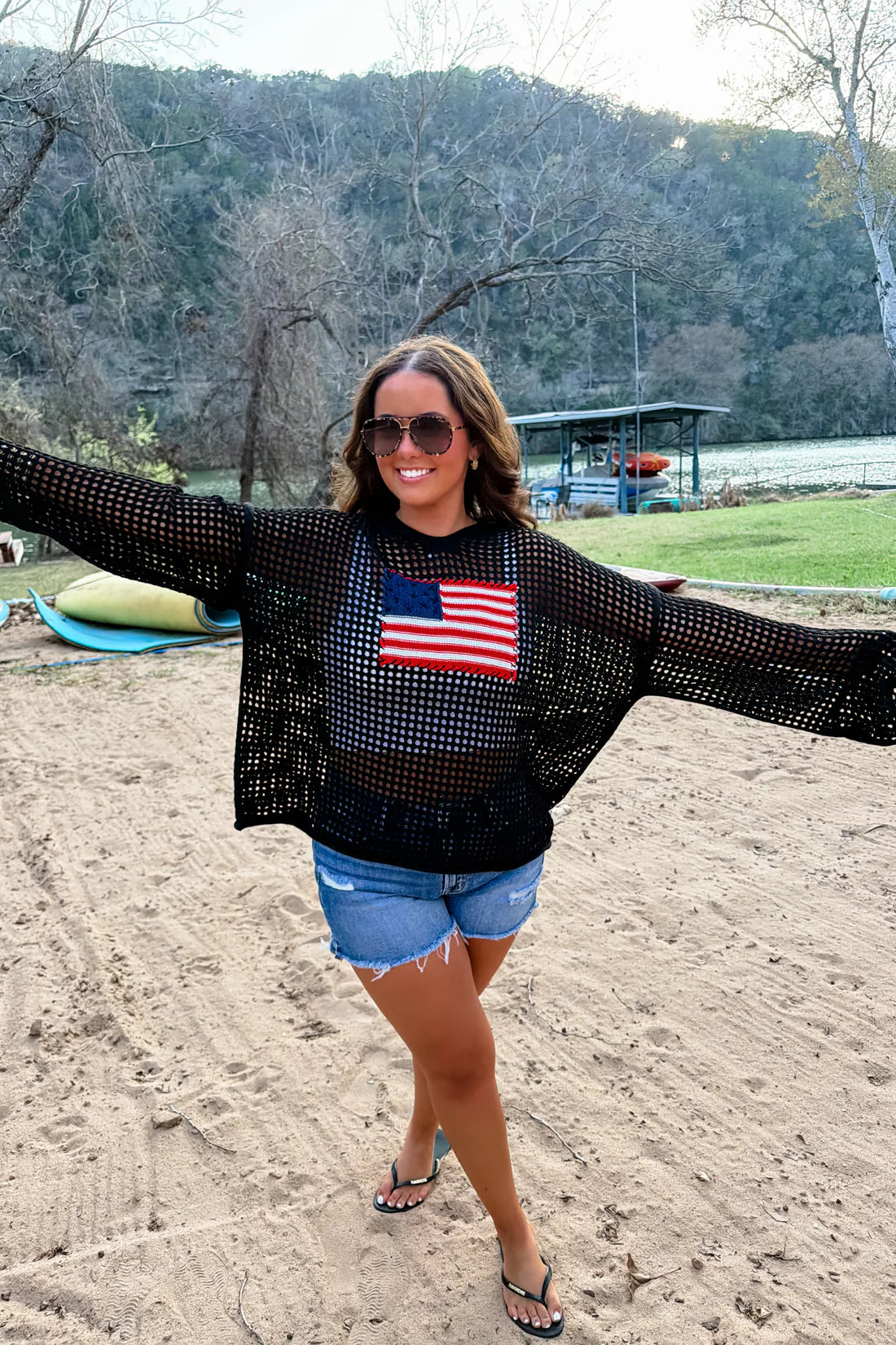 Crochet US of A Flag Top PREO