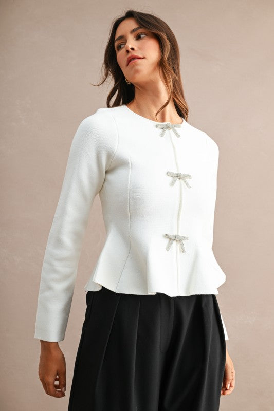 Dreaming Of A White Christmas Peplum