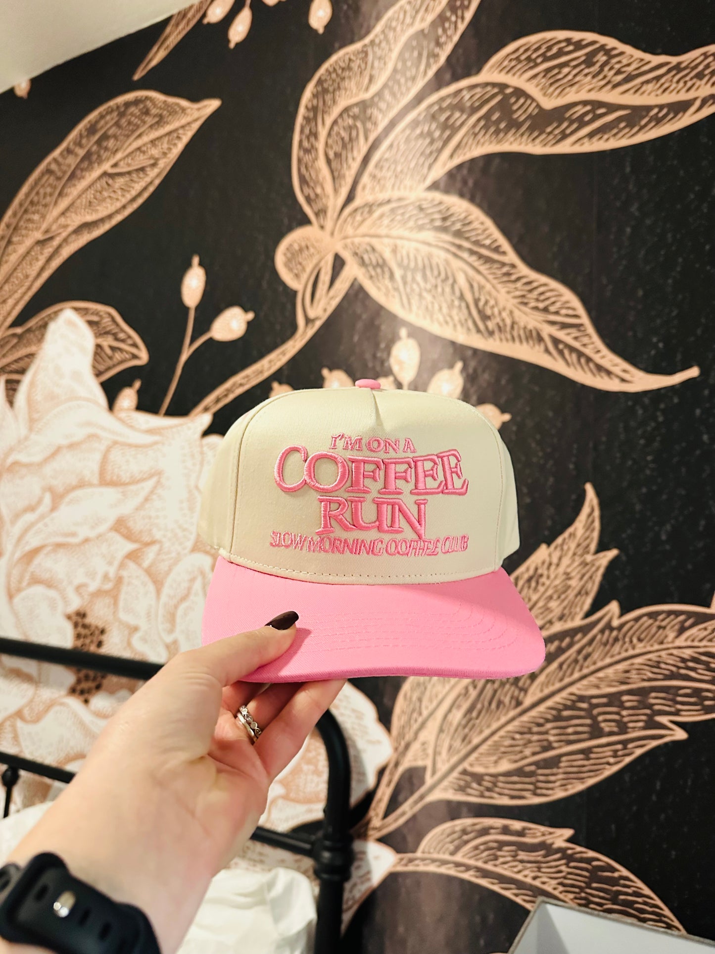 I’m On Coffee Run Slow Morning Coffee Club - Pink