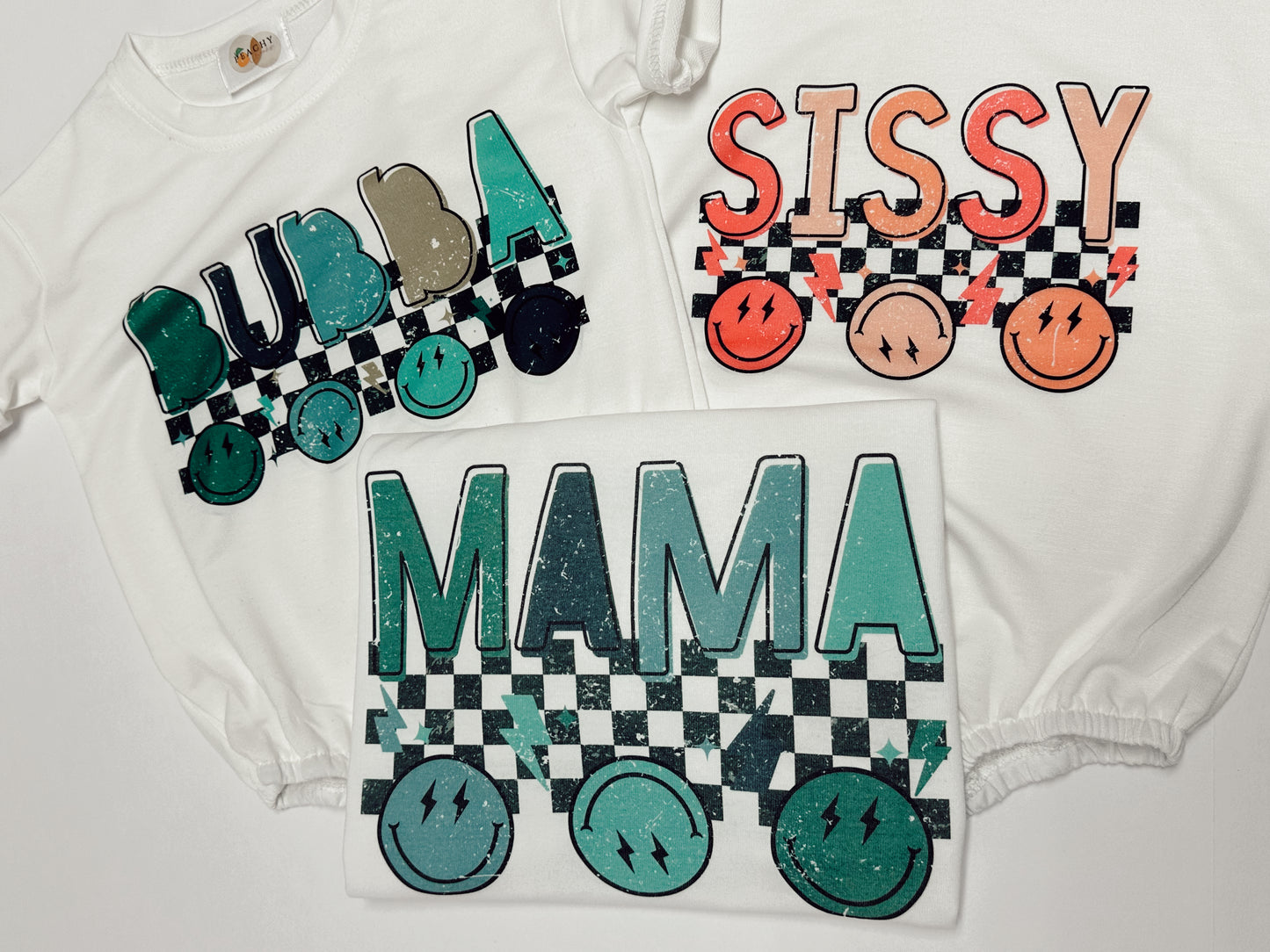 Mama, Bubba, Sissy Tee/Onesie