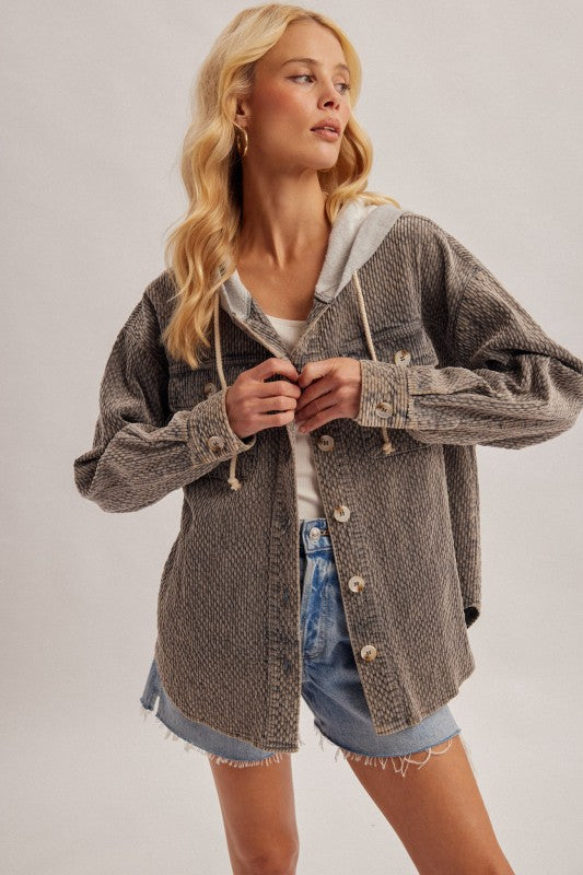 Outta Town Washed Corduroy Shacket