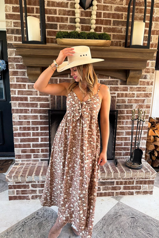 Lexie Fall Foliage Maxi Dress