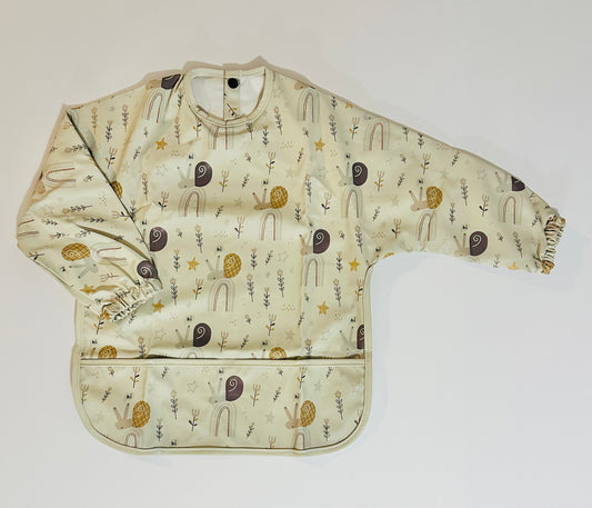 Neutral Snails Soft Waterproof Long Sleeve Bib RTS