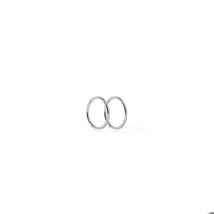 Ava Silver Huggie Infinity Hoop Earrings 8mm