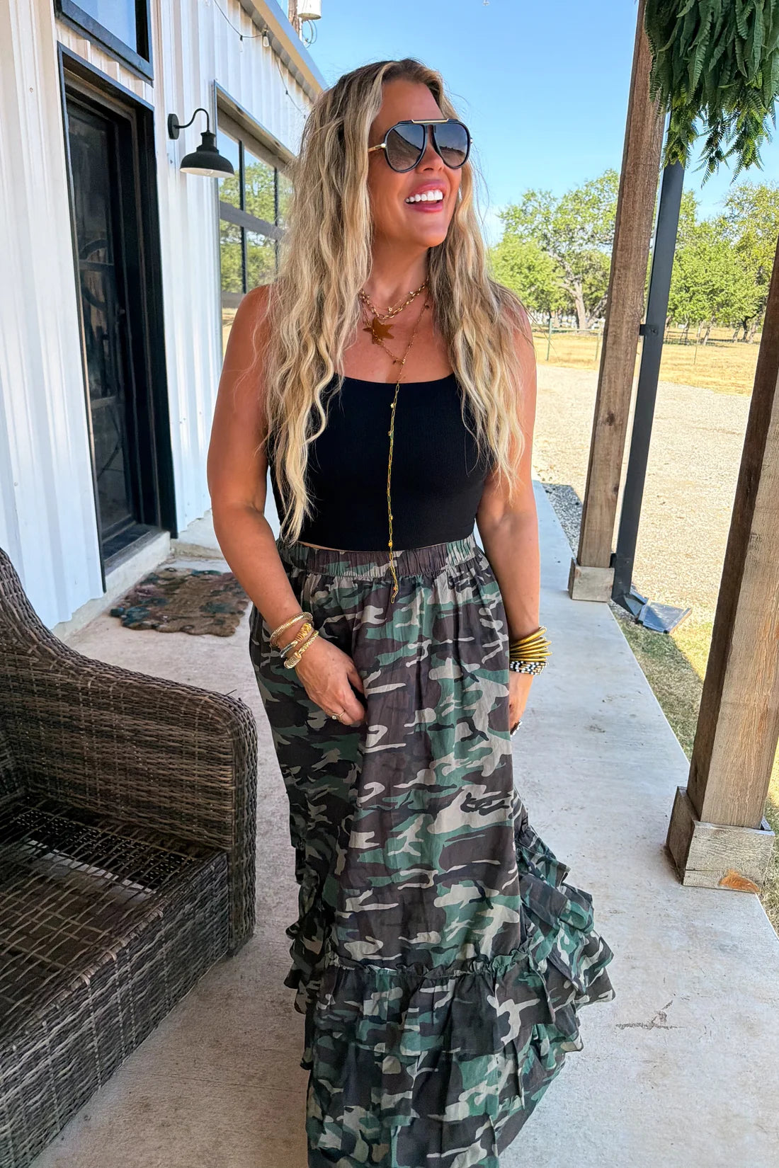 Front Porch Sweet Tea Maxi Skirt PREO