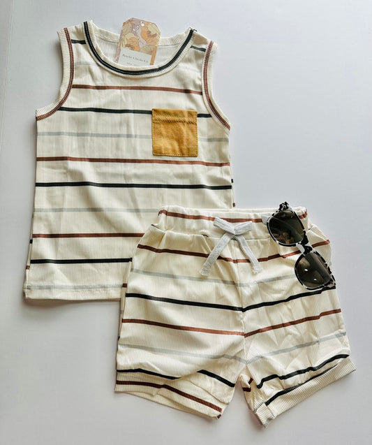 Sawyer Ribbed Stripe Set