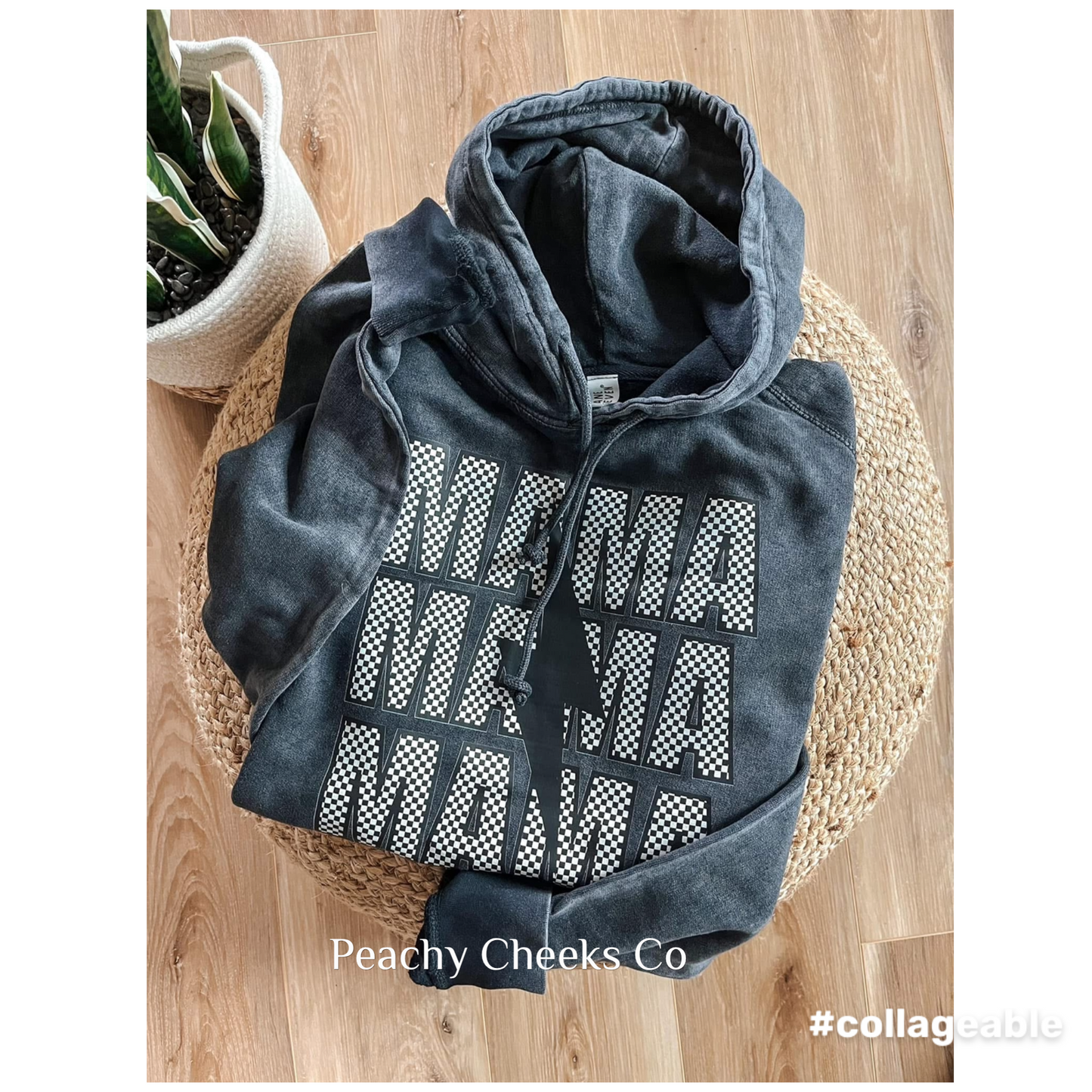 Check Mama on Mineral Wash Hoodie - READY TO SHIP!