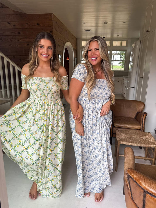 Madeline Spring Floral Smocked Dress PREO