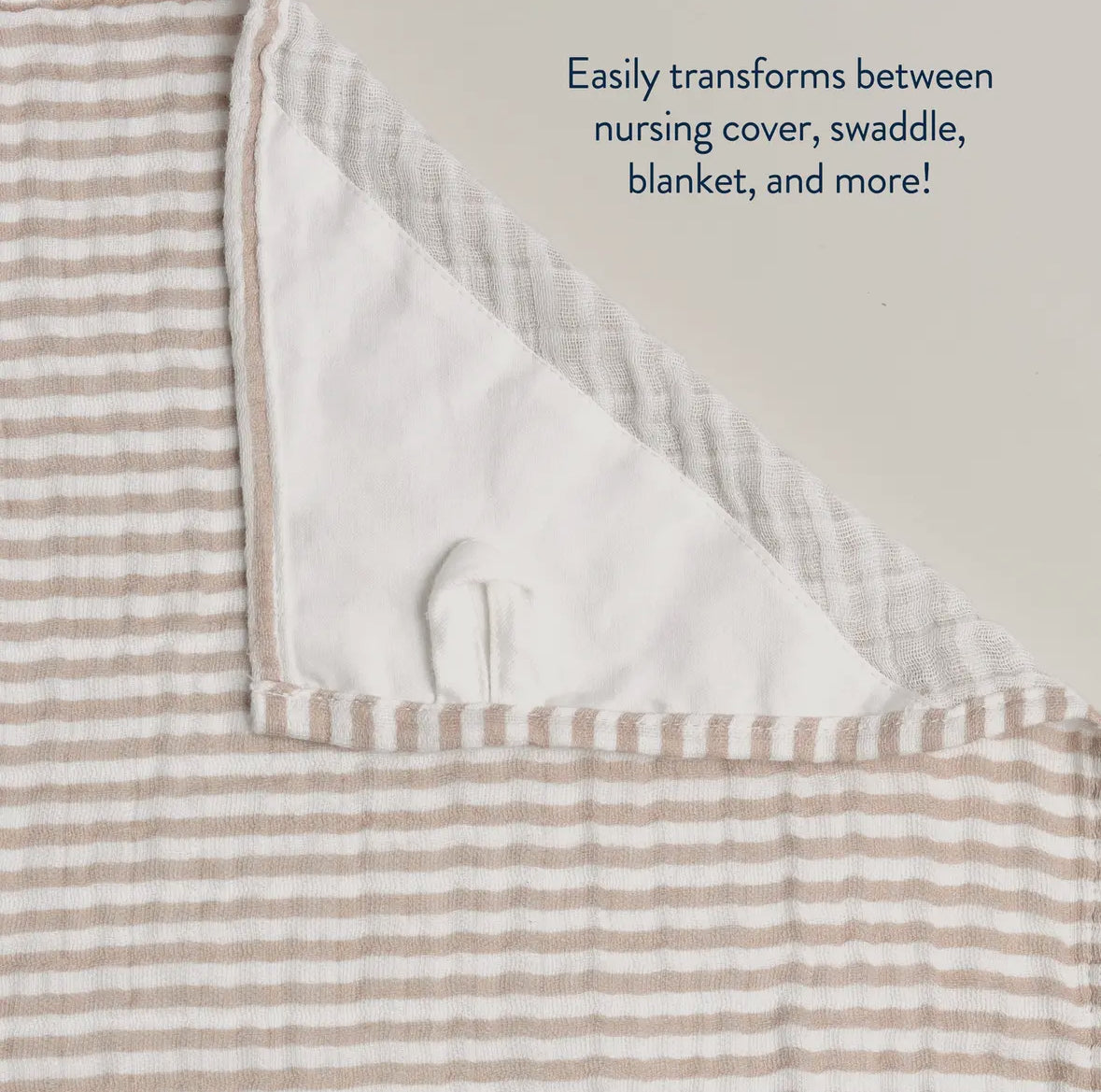 Itzy Ritzy Breastfeeding Boss / Swaddle - Neutral Stripes