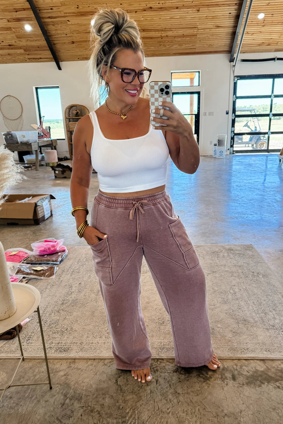 Stone Washed Lived In Lounge Pants // Top RTS