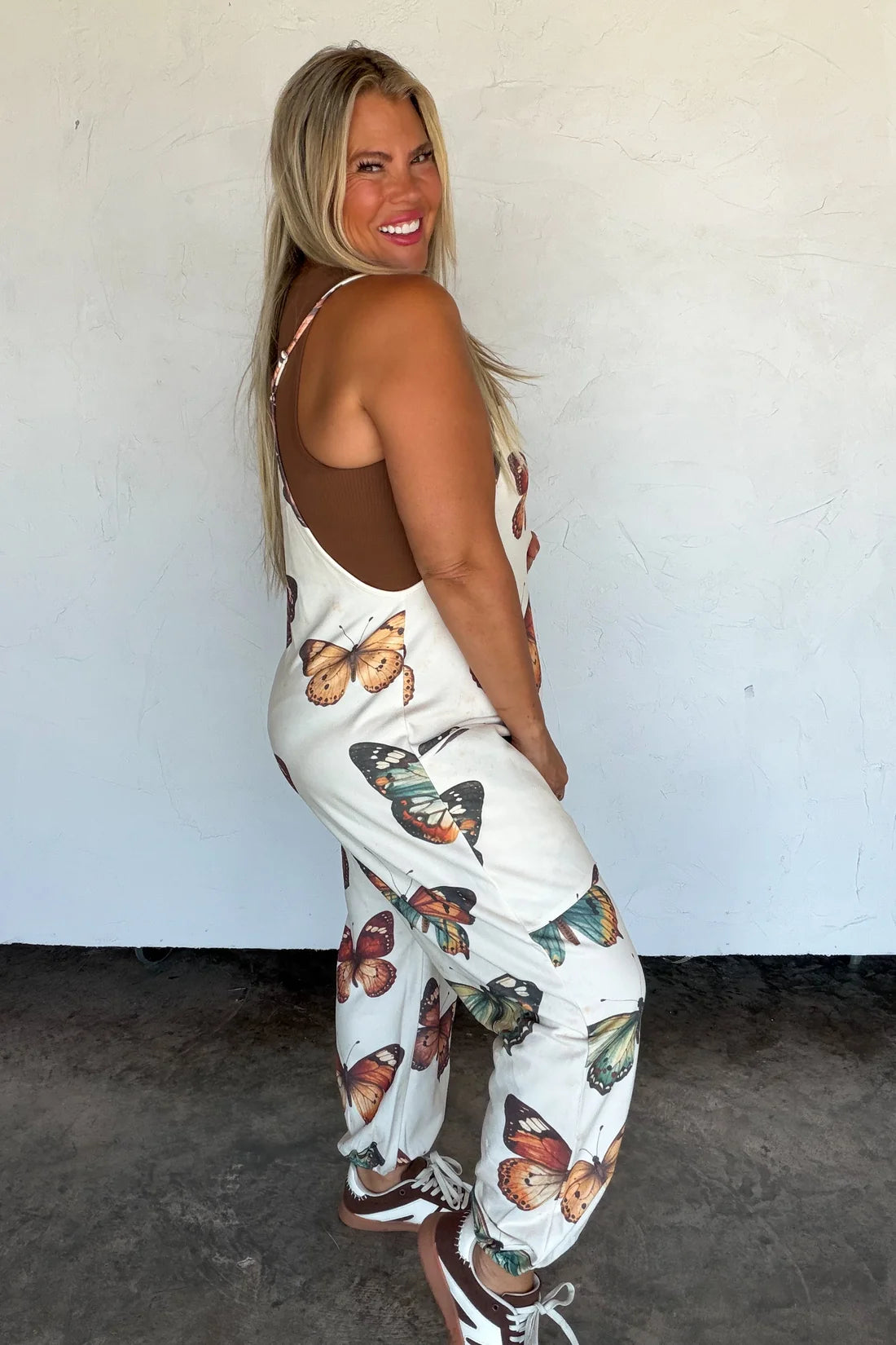 On Repeat Butterfly Terry Romper PREO