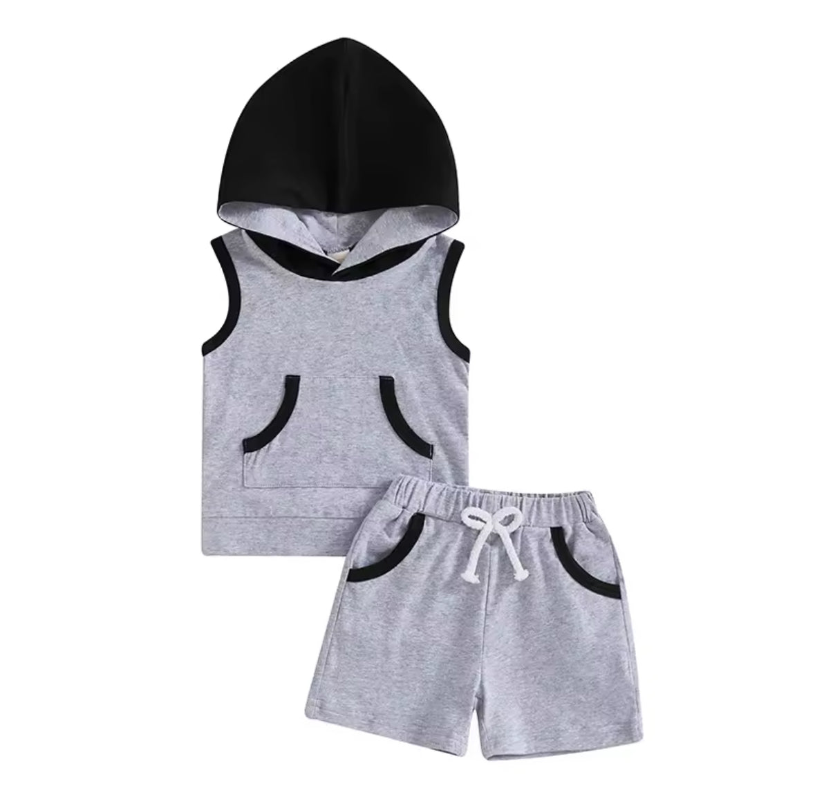 Gavin Gray + Black Trim Muscle Tank Set