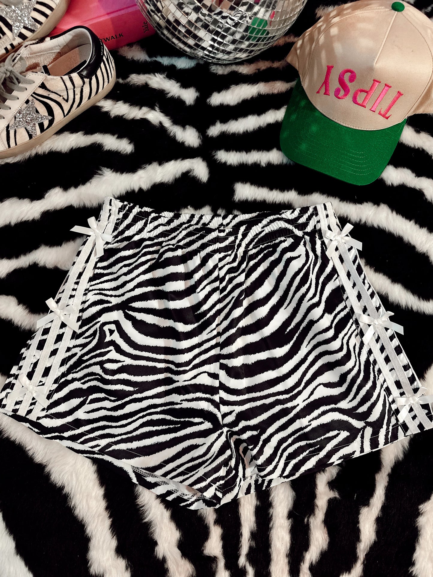 Wild Zebra Bowknot Shorts YOUTH PreO