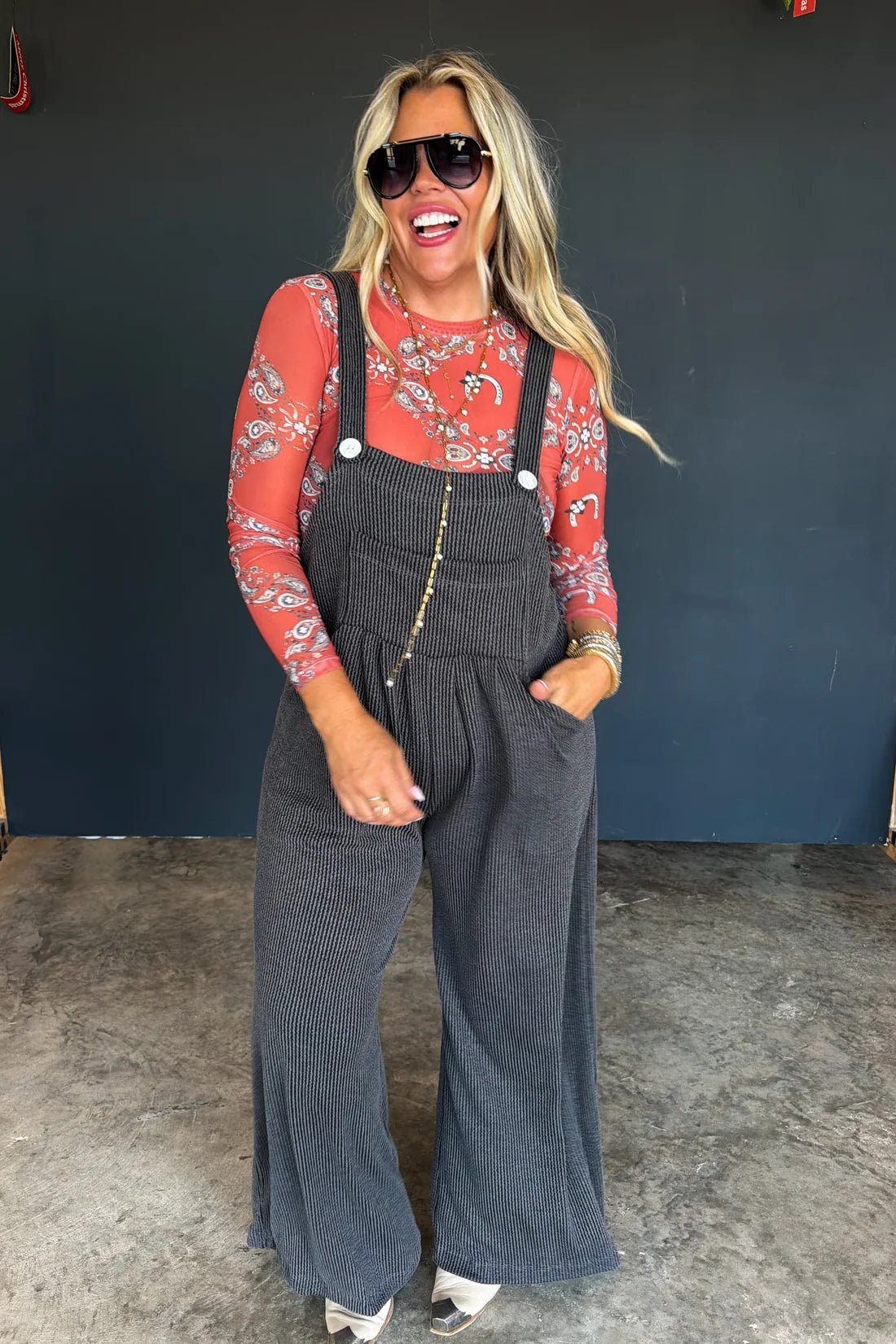 Ready Or Not Ribbed Overalls