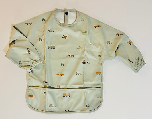 Planes, Trains, Trucks, Tractors, & Construction Soft Waterproof Long Sleeve Bib RTS