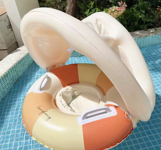 Retro Pool Float With Removable Sun Shade Baby/Toddler - RTS