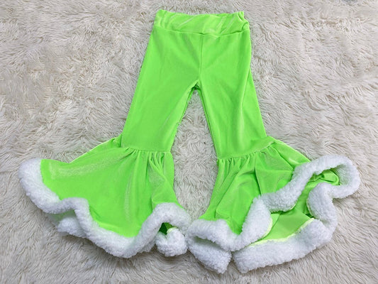Grinchy Green Christmas Bell Bottoms