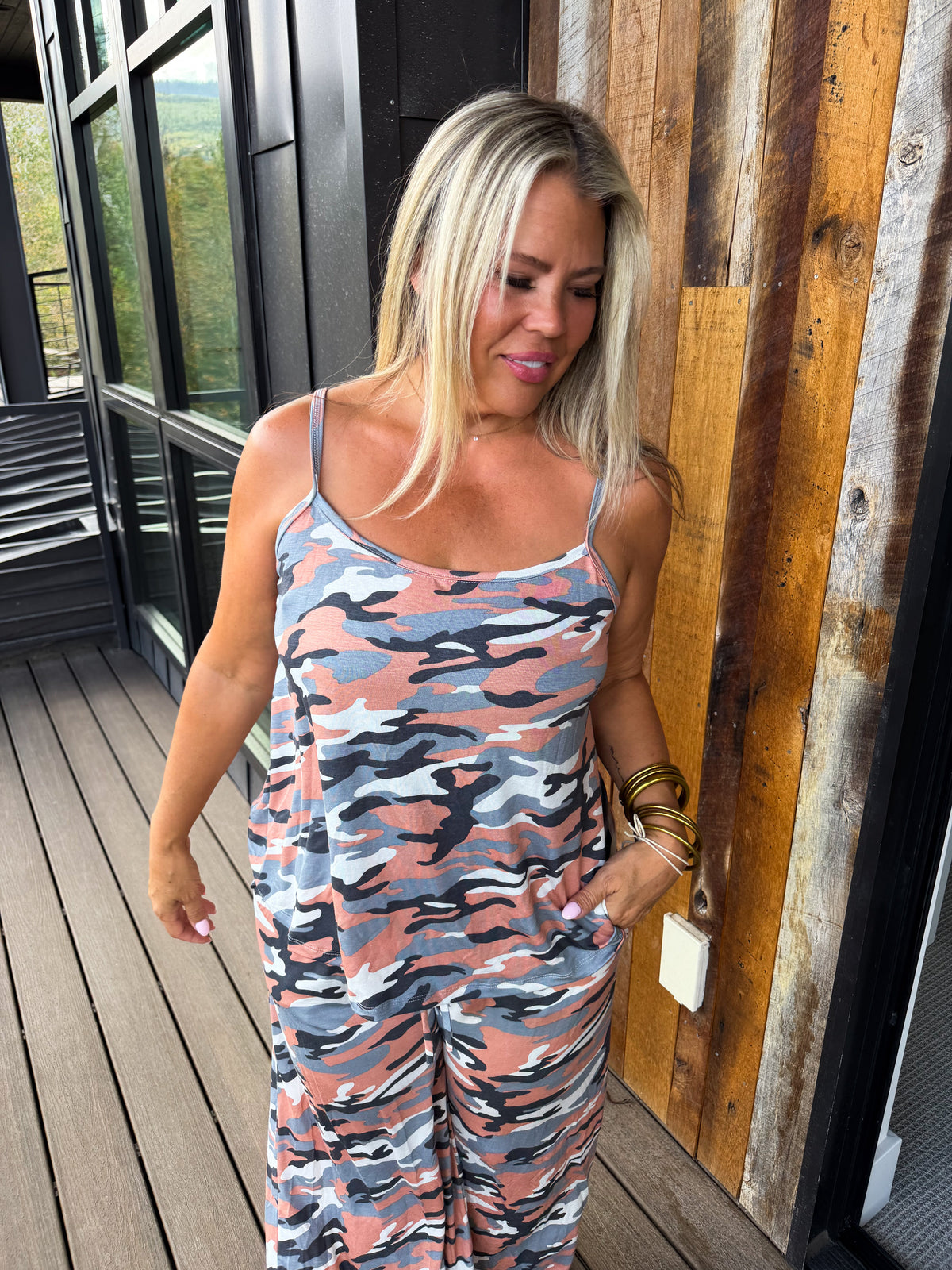 Camo Delilah Tank + Pant Set PREO