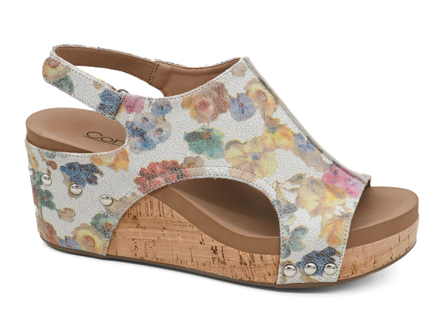 Muted Floral Wedge