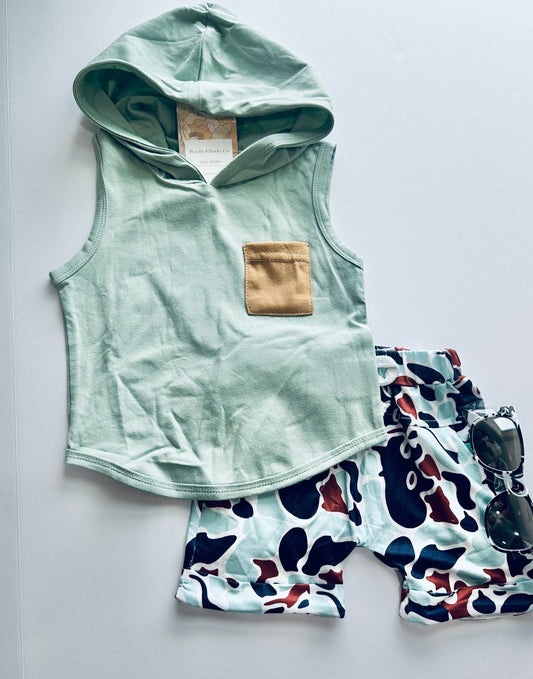Mateo Mint Camo Set