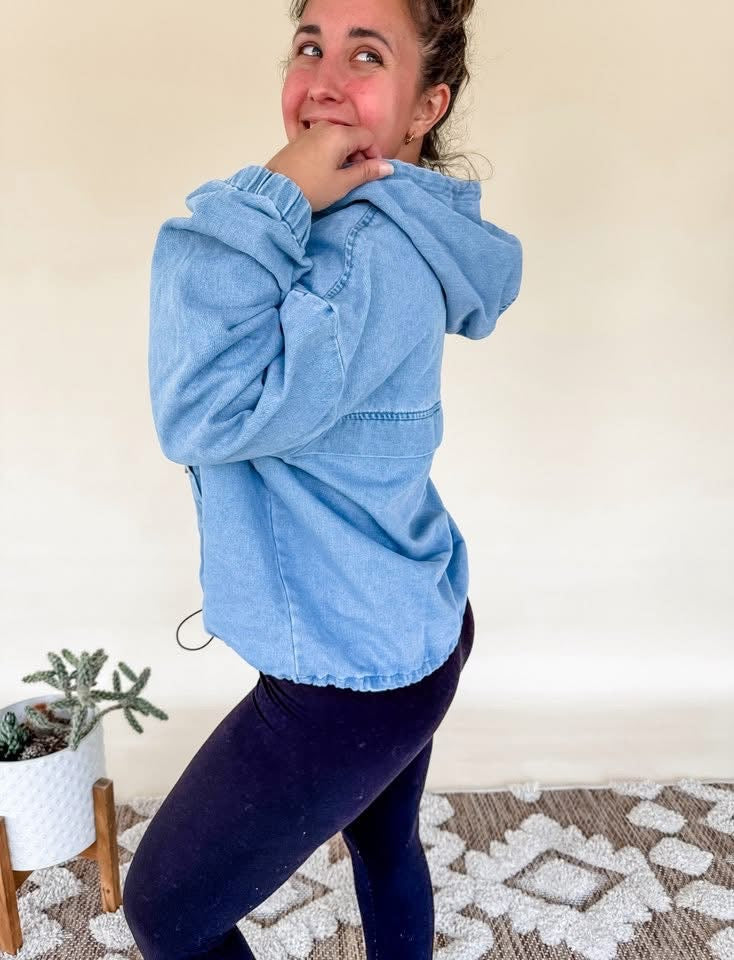 Watkins Washed Denim Hoodie