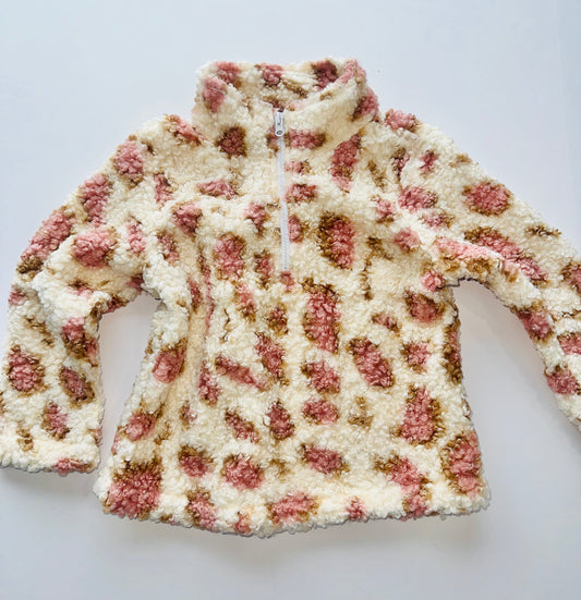 Pink Leo Sherpa 3/4 Zip