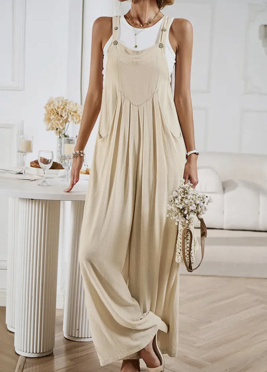 Boho Spring Wide Leg Overall Jumpsuit PreO