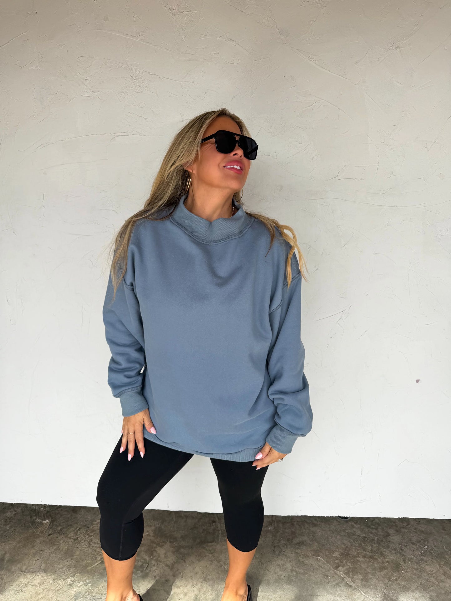 April Showers Mock Neck Pullover PRE
