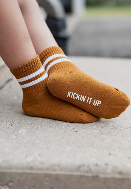 Camel Double Stripe Socks