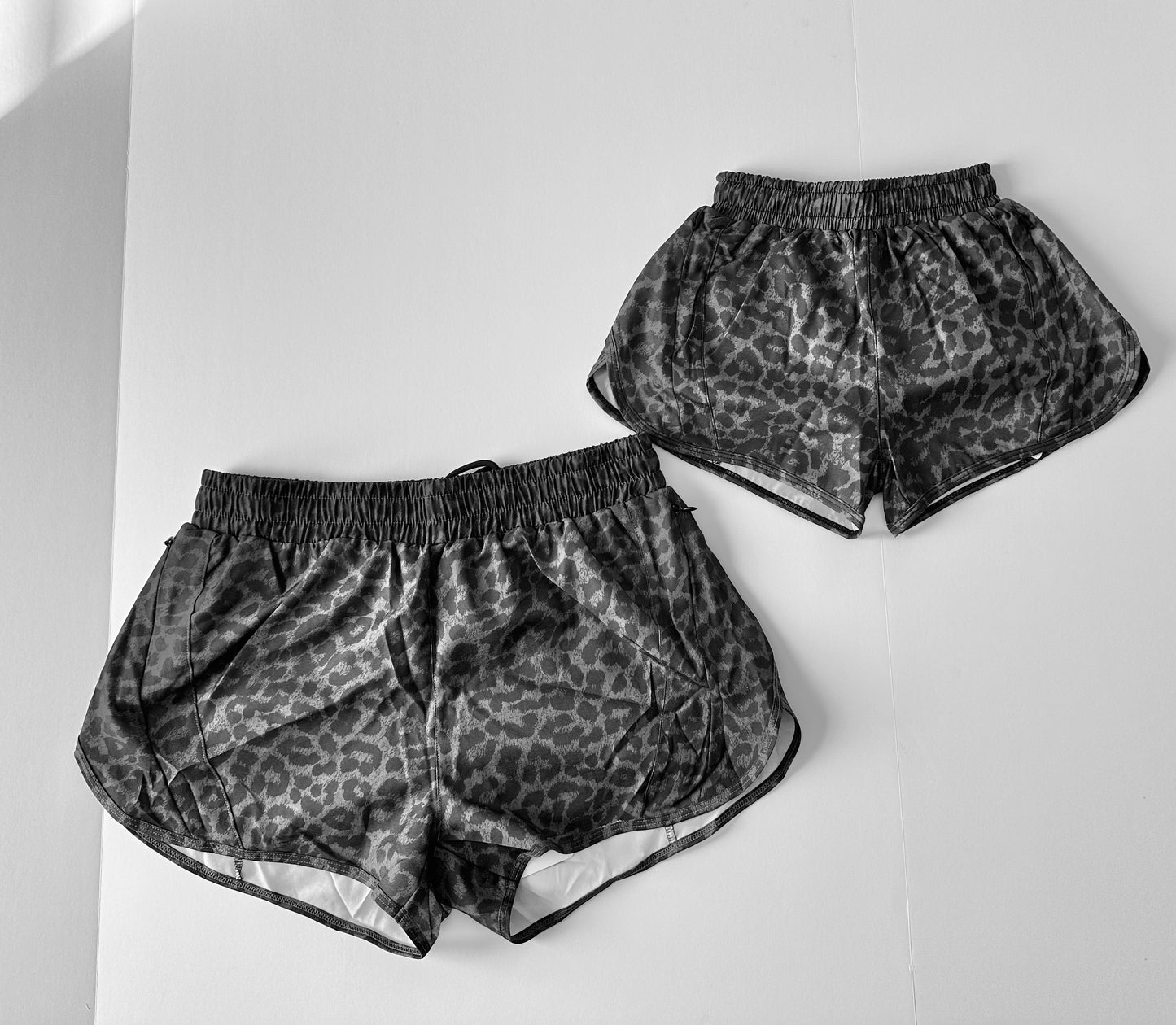 Black Leo Lined Gym Shorts RTS